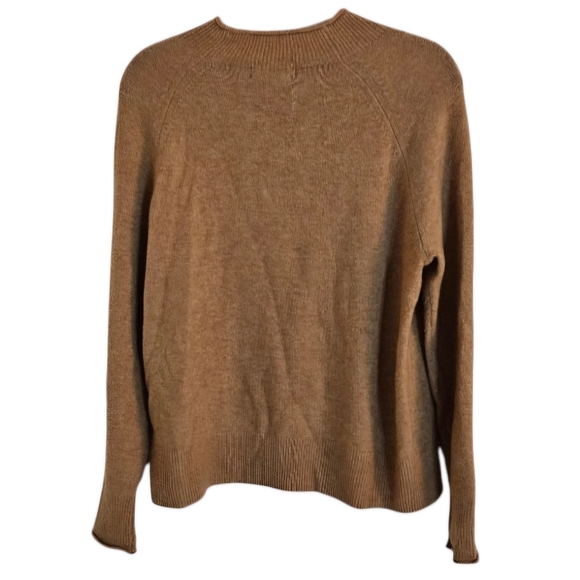 Rollneck Sweater in Super Soft Yarn Heather Camel size Small EUC - Picture 3 of 9